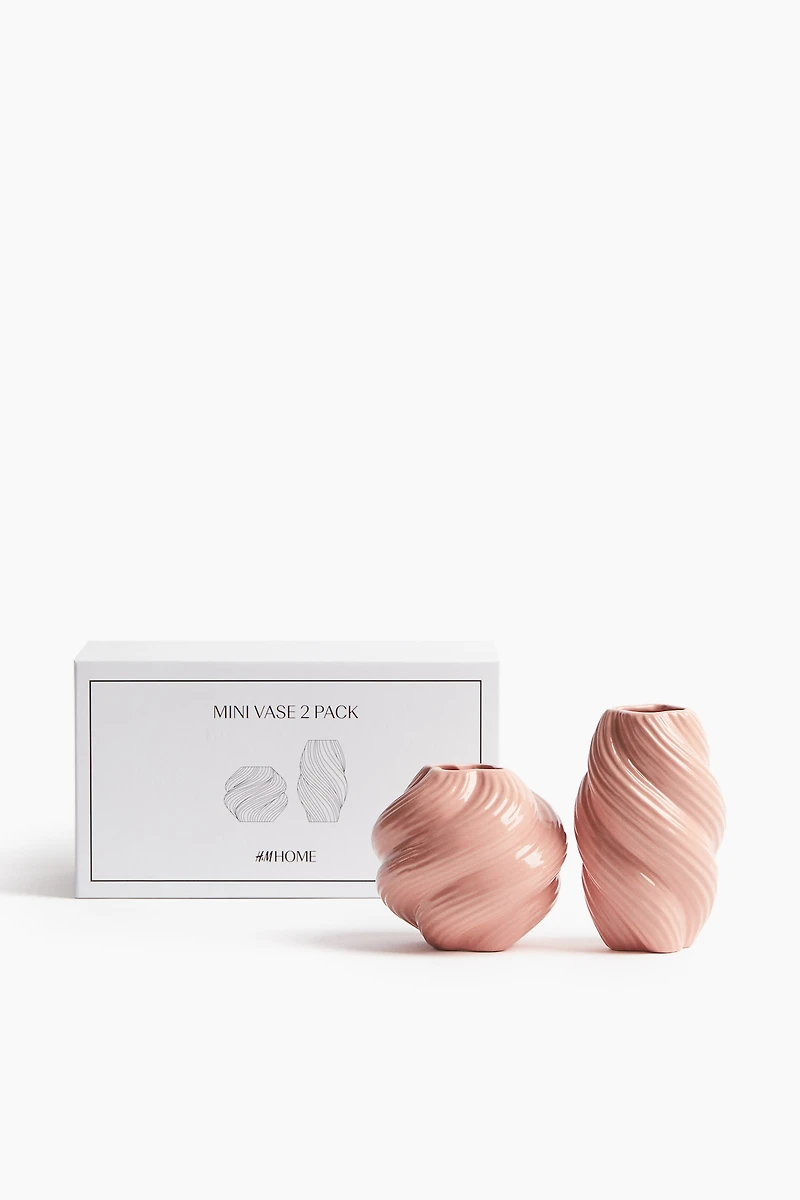 2-pack Mini Stoneware Vases