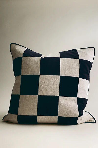 Housse de coussin en lin mélangé