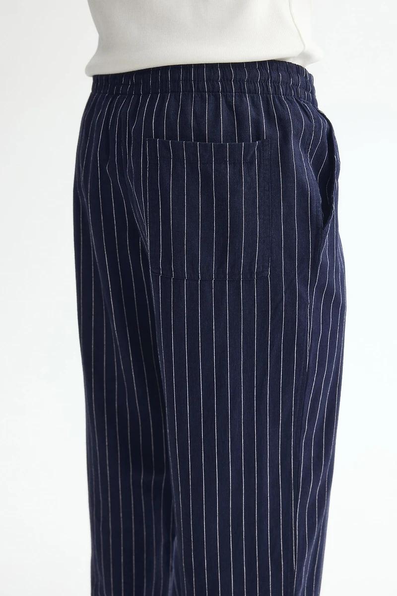 Relaxed-Fit Linen-Blend Pants