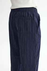 Relaxed-Fit Linen-Blend Pants