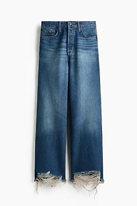 Wide High Waist Ankle Jeans