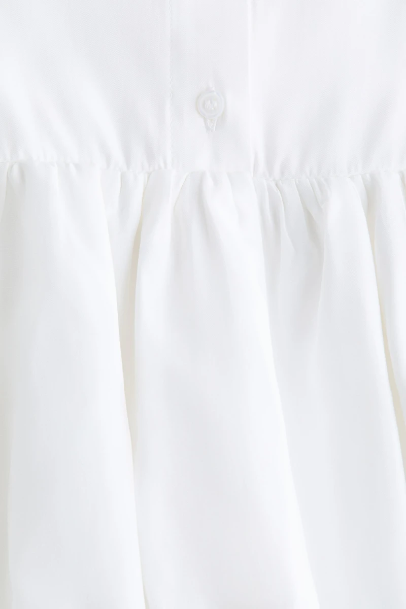 Bubble-Hem Shirt Dress