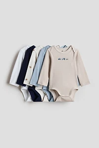 5-pack Long-sleeved Bodysuits