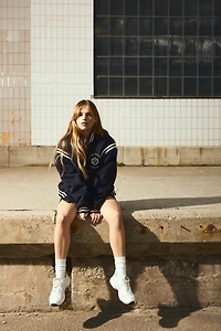 Blouson de baseball en molleton