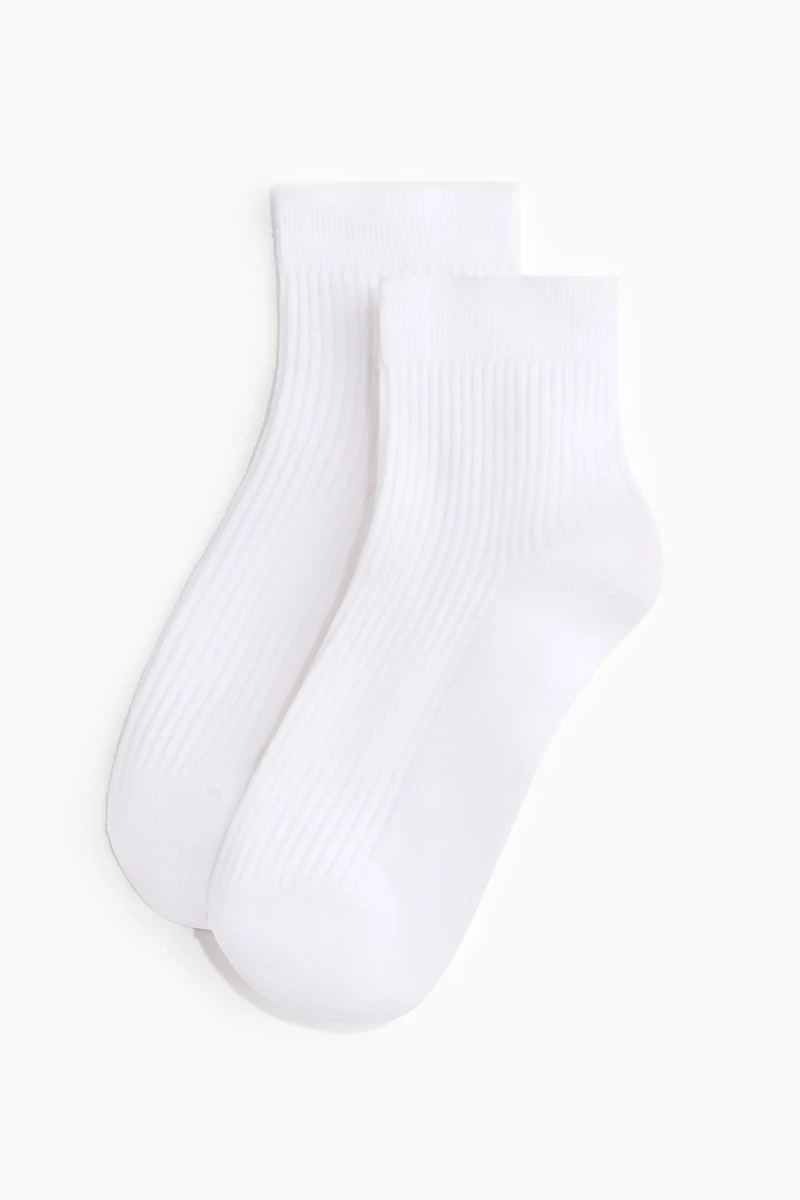 5-Pack Rib-Knit Ankle Socks