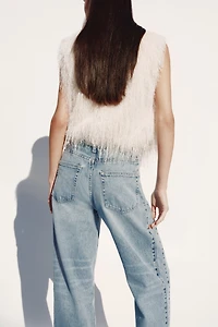 High-Waist Barrel Ankle Jeans