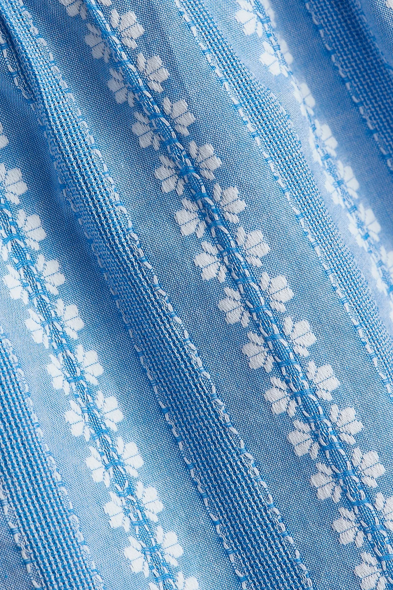 Embroidered-Detail Cotton Dress