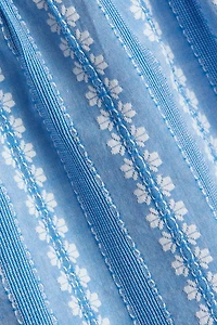 Embroidered-Detail Cotton Dress