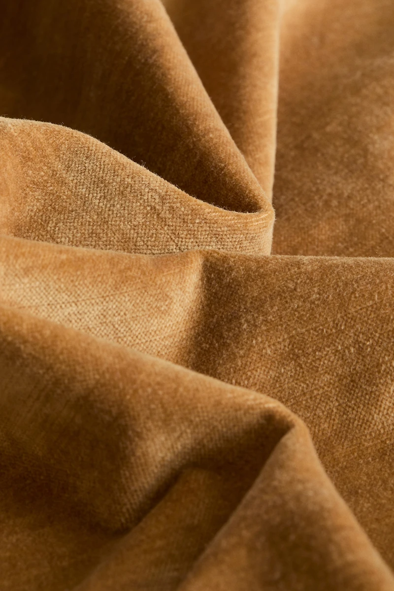 Velvet Cushion Cover with Fringe