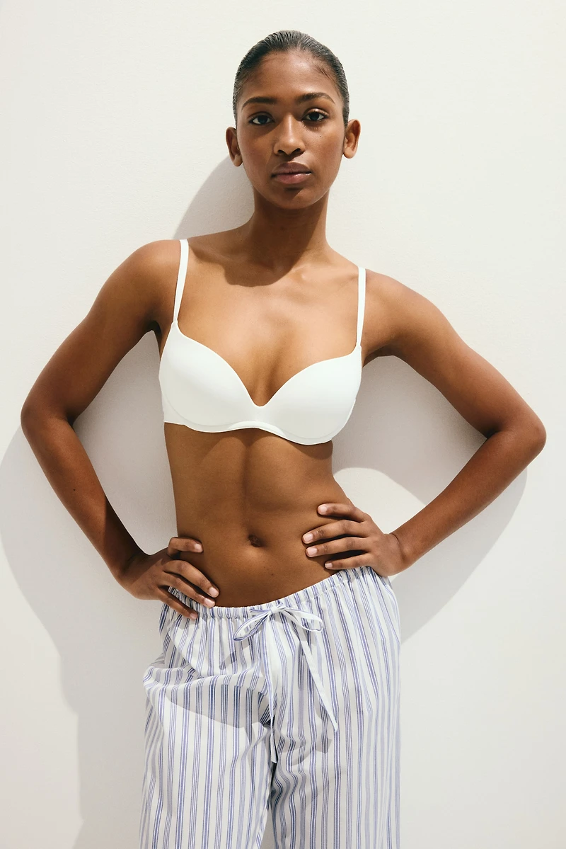 Soft-Cup Microfiber Push-Up Bra