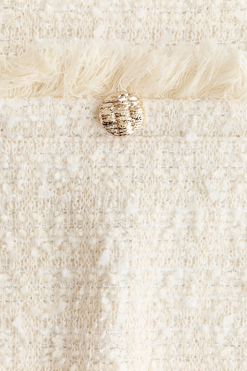 Fringed Bouclé-Knit Dress
