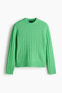 Regular-Fit Cable-Knit Sweater