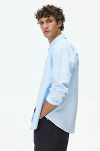Relaxed-Fit Linen-Blend Shirt