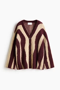 Jacquard-Knit Mohair-Blend Cardigan