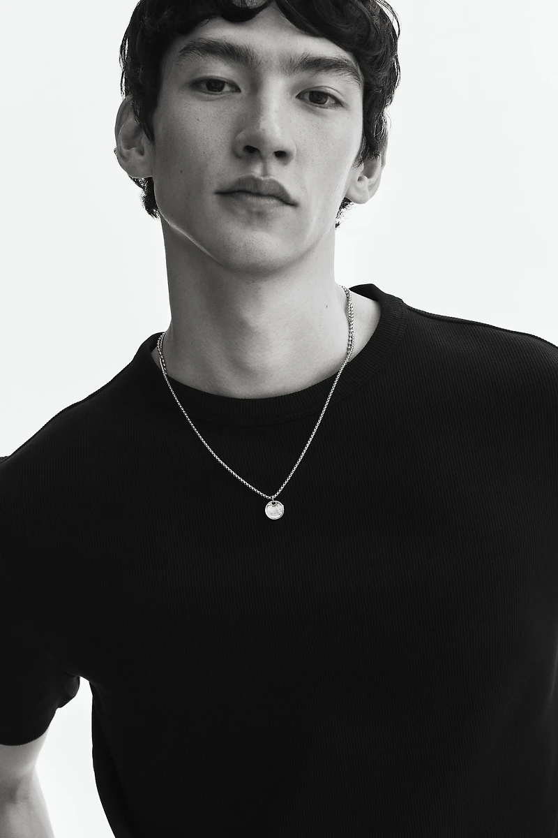 Slim-Fit Ribbed T-Shirt