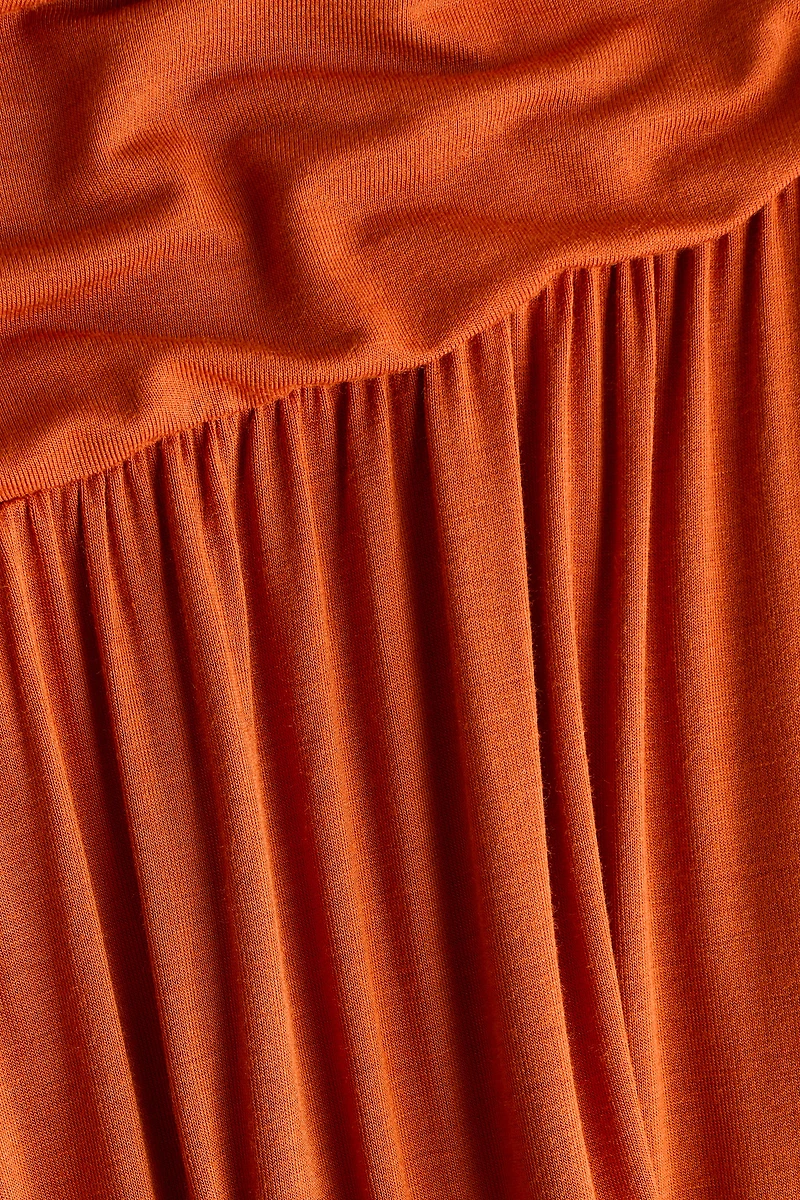 Pantalon froncé en viscose