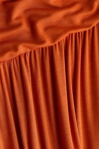 Pantalon froncé en viscose