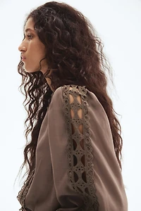 Lace-Trimmed Blouse