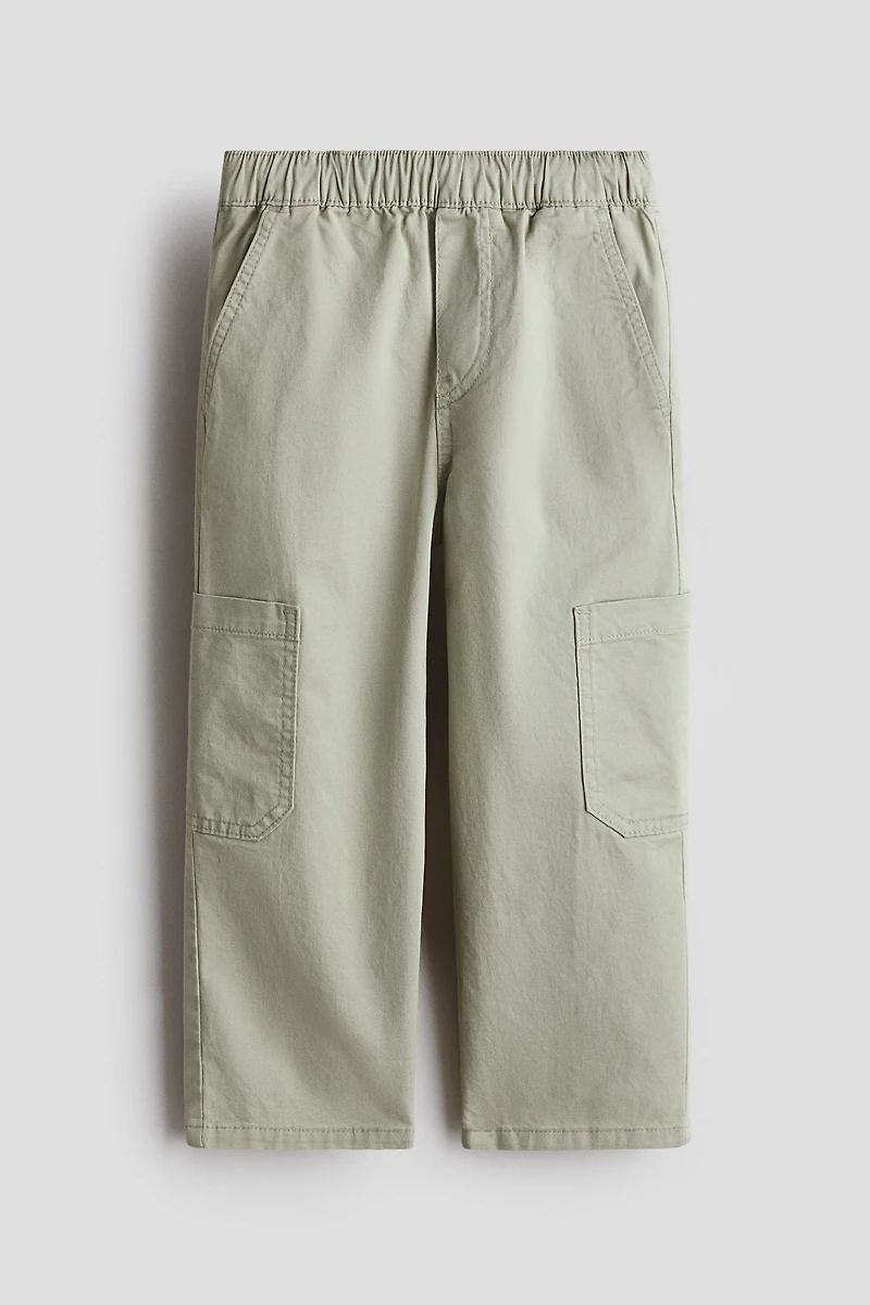 Cotton Twill Cargo Joggers