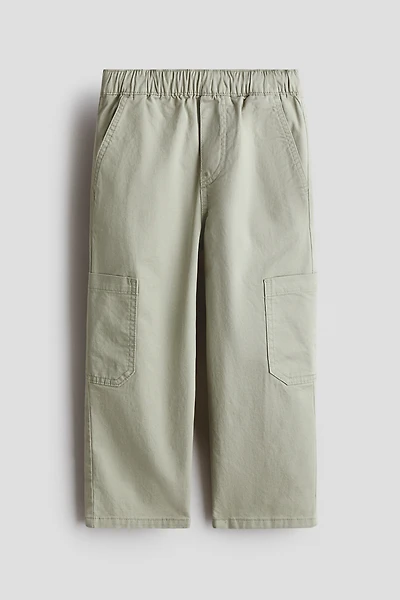 Cotton Twill Cargo Joggers
