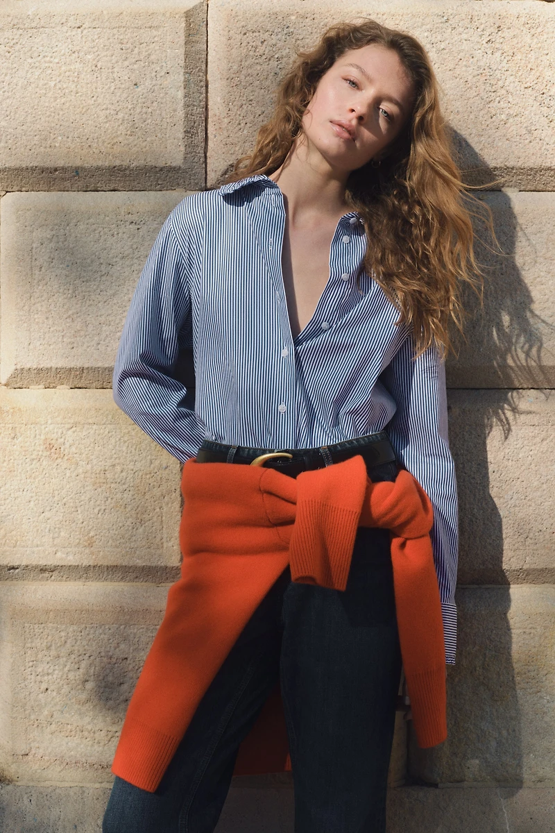 Chemise en popeline de coton