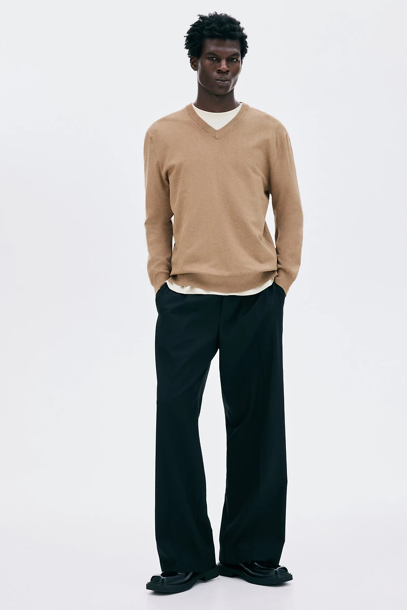Chandail coupe classique en fin tricot
