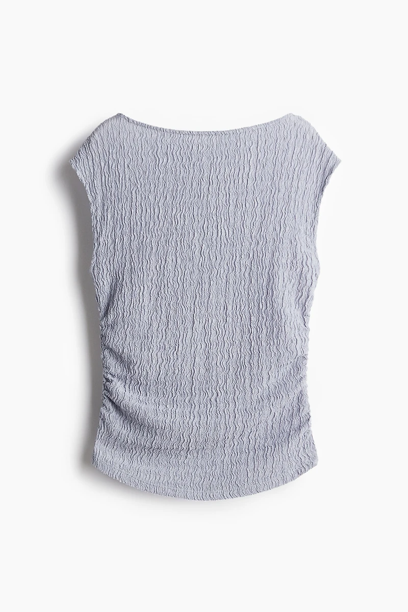 Textured jersey top