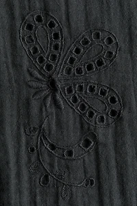 Muslin Blouse with Eyelet Embroidery