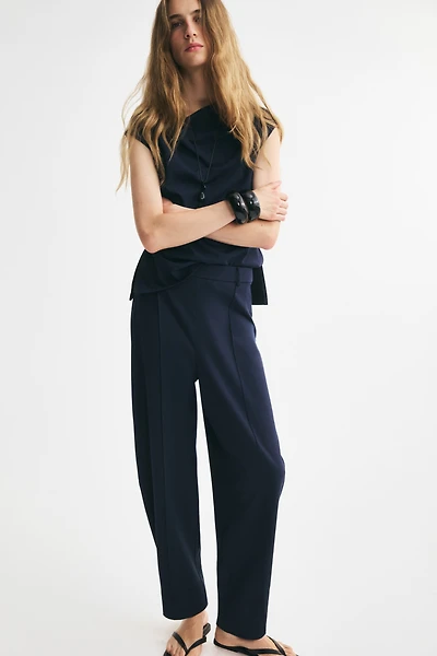 Pantalon tonneau en jersey