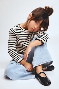 Jean à jambes larges avec motifs