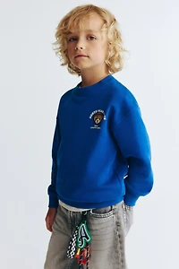 Brushed-Inside Sweatshirt with Printed Motif