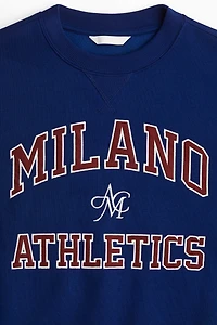 Sweatshirt with Text Motif