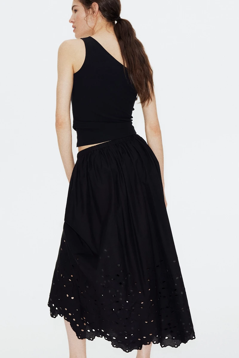 Eyelet-Embroidered Skirt