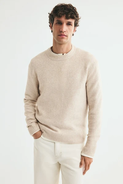 Regular-Fit Brushed Sweater