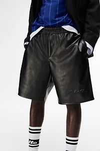 Relaxed-Fit Coated Shorts