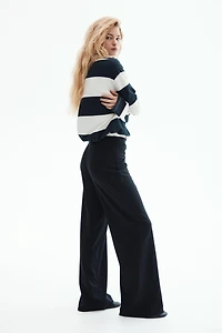 Wide-Leg Jersey Pants
