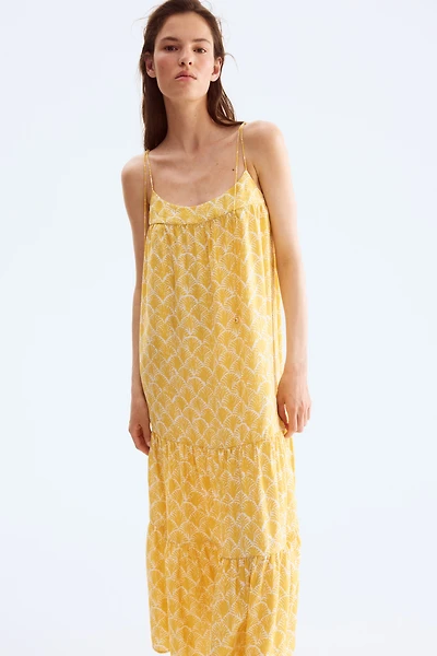 Robe maxi avec bretelles à nouer