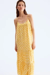 Robe maxi avec bretelles à nouer