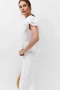 MAMA Lace-trimmed Nursing Blouse