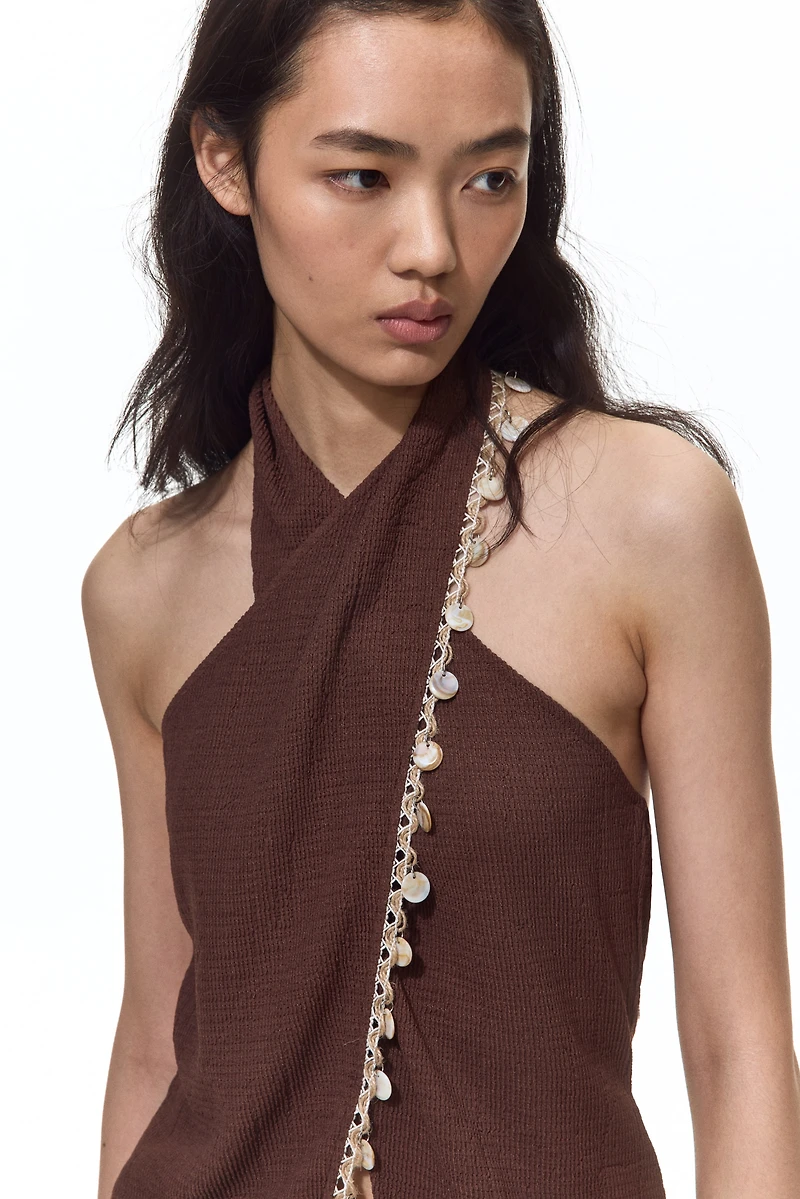 Embellished Halterneck Top