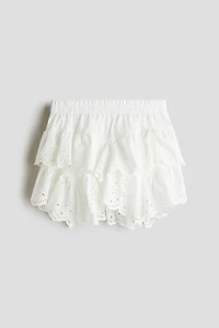 Jupe en coton avec broderie anglaise