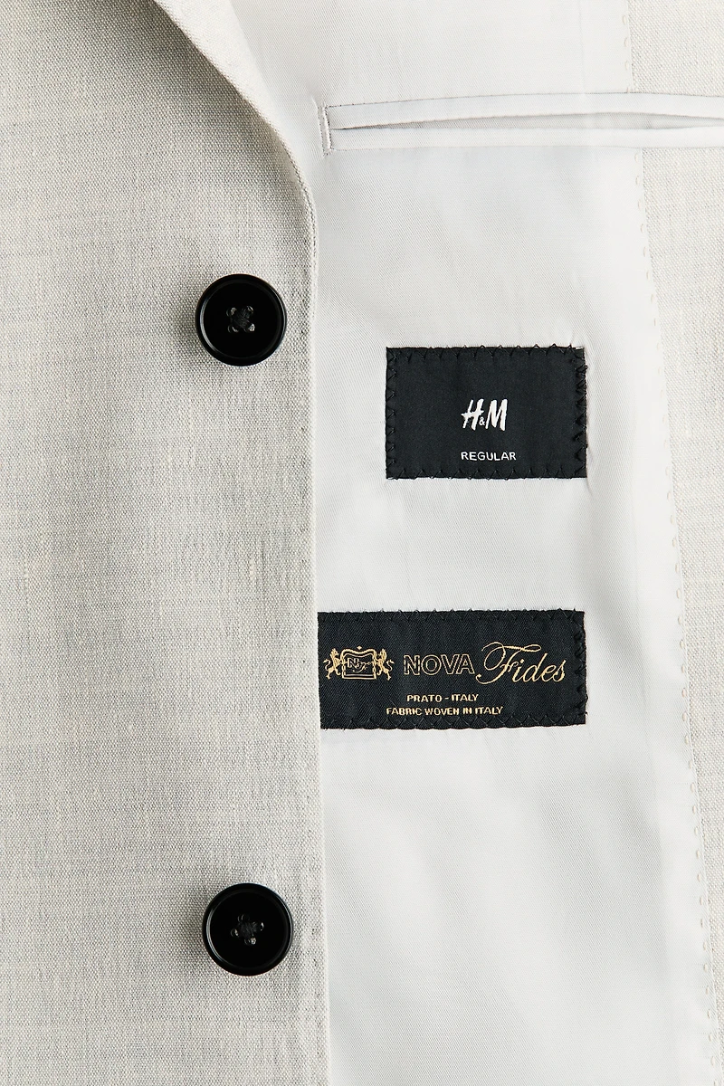 Regular-Fit Linen-Blend Jacket