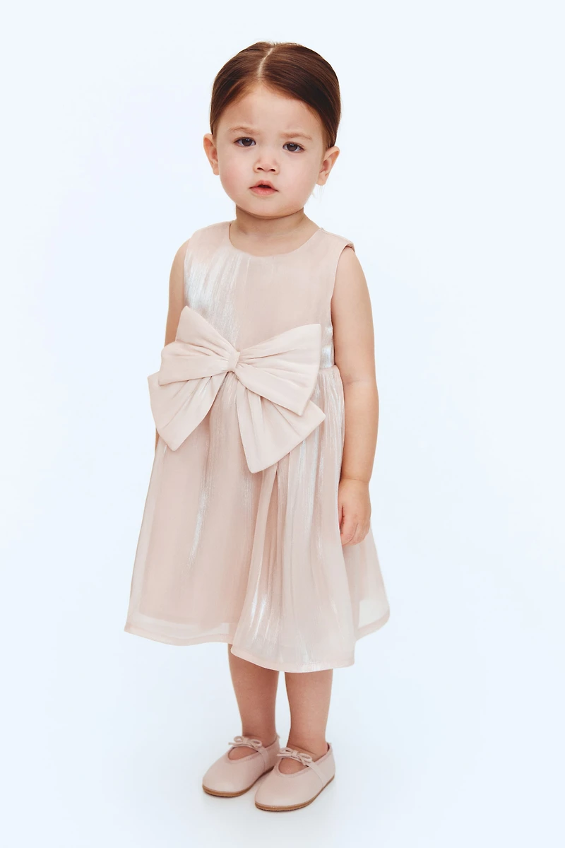 Bow-Detail Organza Dress