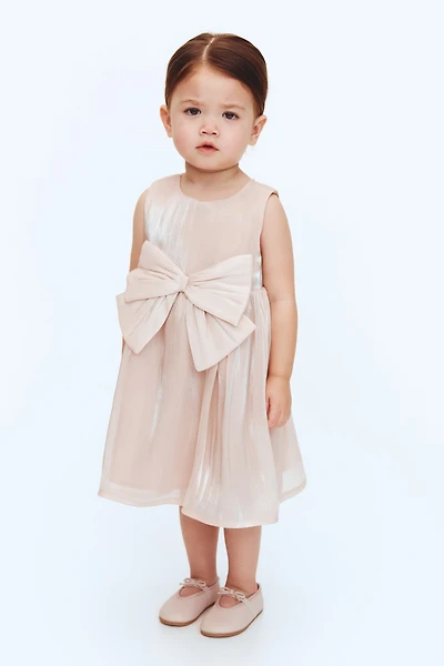 Bow-Detail Organza Dress