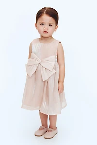 Bow-Detail Organza Dress