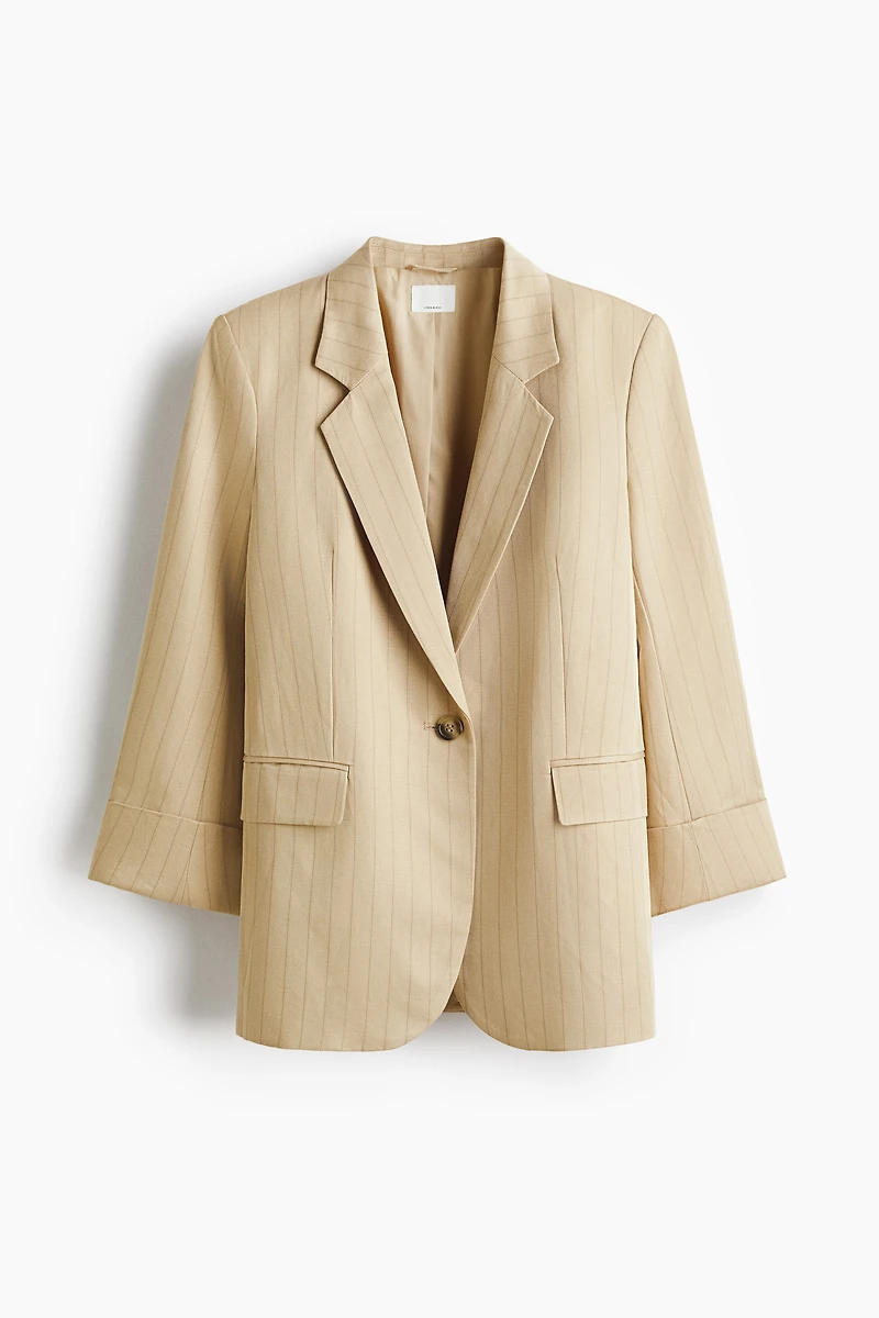 Linen-Blend Blazer