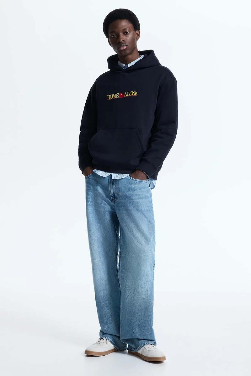 Loose-Fit Printed Hoodie