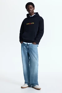 Loose-Fit Printed Hoodie