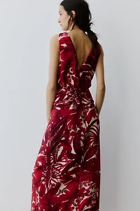 V-Neck Midi Dress