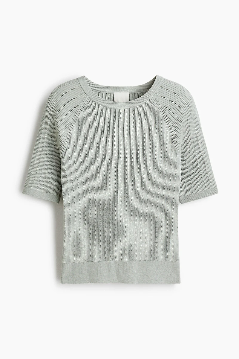 Rib-Knit T-Shirt